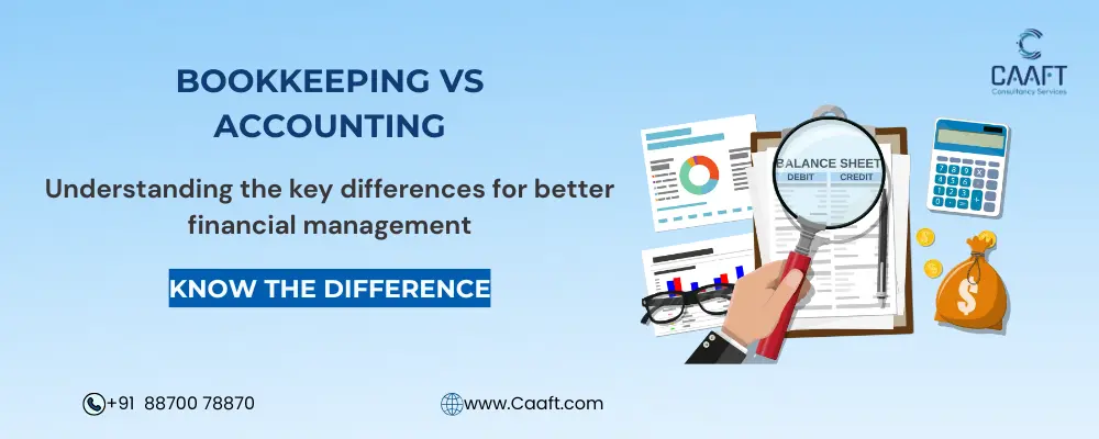 difference between bookkeeping and accounting